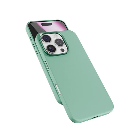 iPhone 16 Pro Epico Mag+ Silikone Bagside Cover - MagSafe Kompatibel - Pastel Turquoise