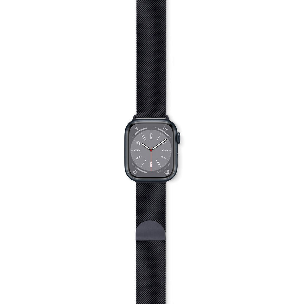 Apple Watch (42/44/SE/45/46/49mm) Epico Milanese Rem i Rustfri Stål - Midnight