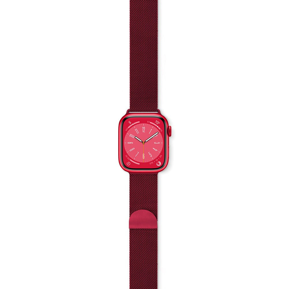 Apple Watch (38/40/SE/41/42mm) Epico Milanese Rem i Rustfri Stål - Red