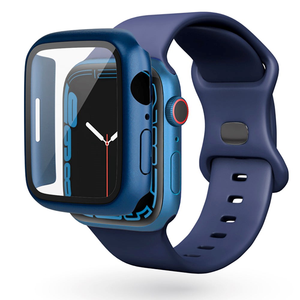 Epico Apple Watch 8/7 (41mm) Plastik Cover m. Indbygget Skærmbeskyttelse - Blå