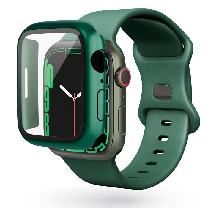 Epico Apple Watch 8/7 (41mm) Plastik Cover m. Indbygget Skærmbeskyttelse - Grøn