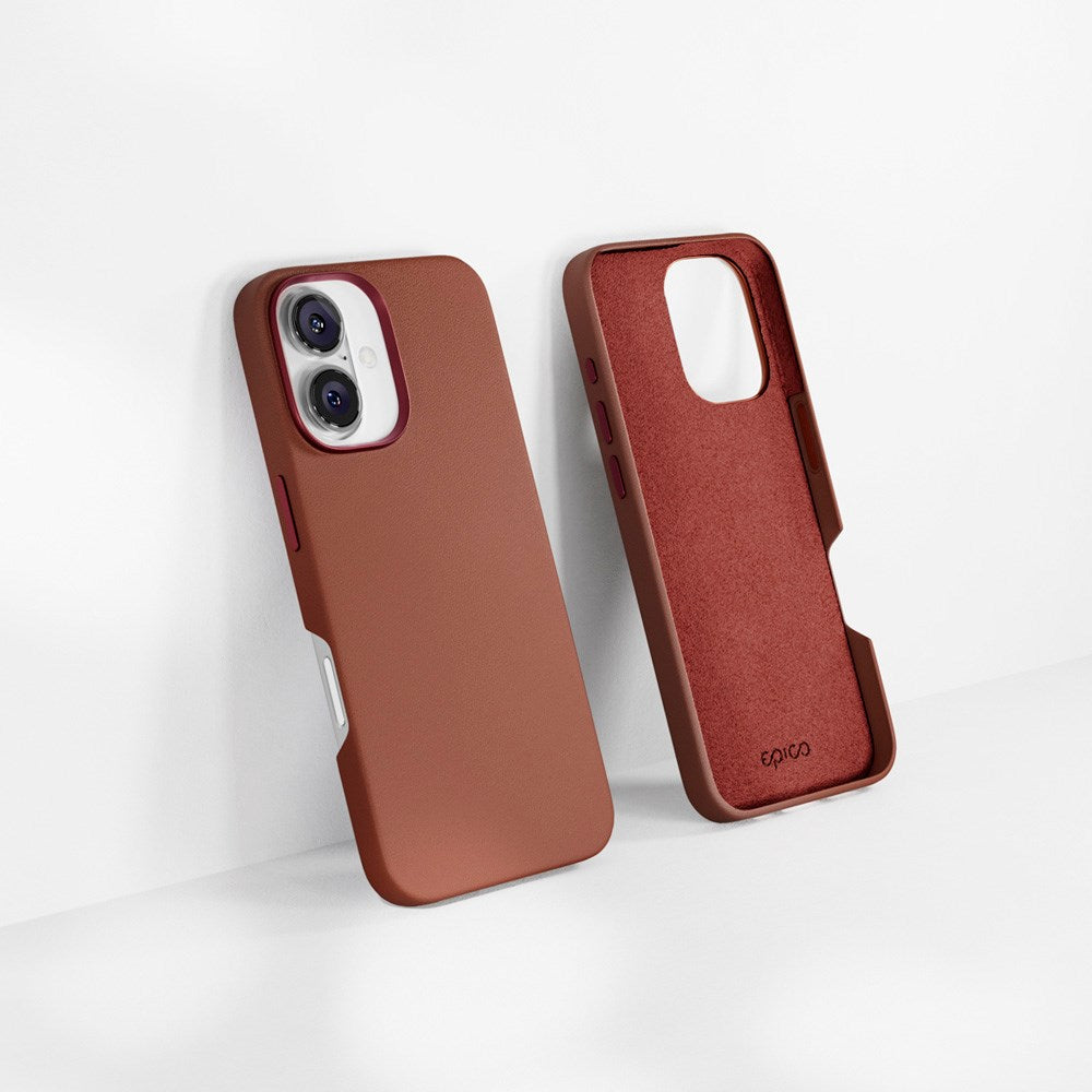 Epico iPhone 16 Plus Mag+ Leather Cover - MagSafe Kompatibel - Brun