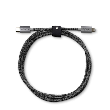 Epico Braided USB-C til Lightning Kabel PD 60W - 120cm - Grå