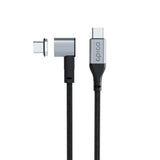 Epico Magnetisk Vinklet USB-C til USB-C Kabel 100W - 2m - Sort