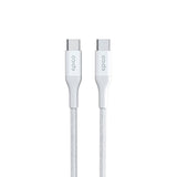 Epico Braided USB-C til USB-C Kabel PD 100W - 200cm - Hvid