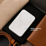 Epico 8000mAh 4-i-1 Trådløs Powerbank m. Standerfunktion - Hvid