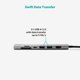 Epico Multimedia 7-i-1 Hub - Space Grey