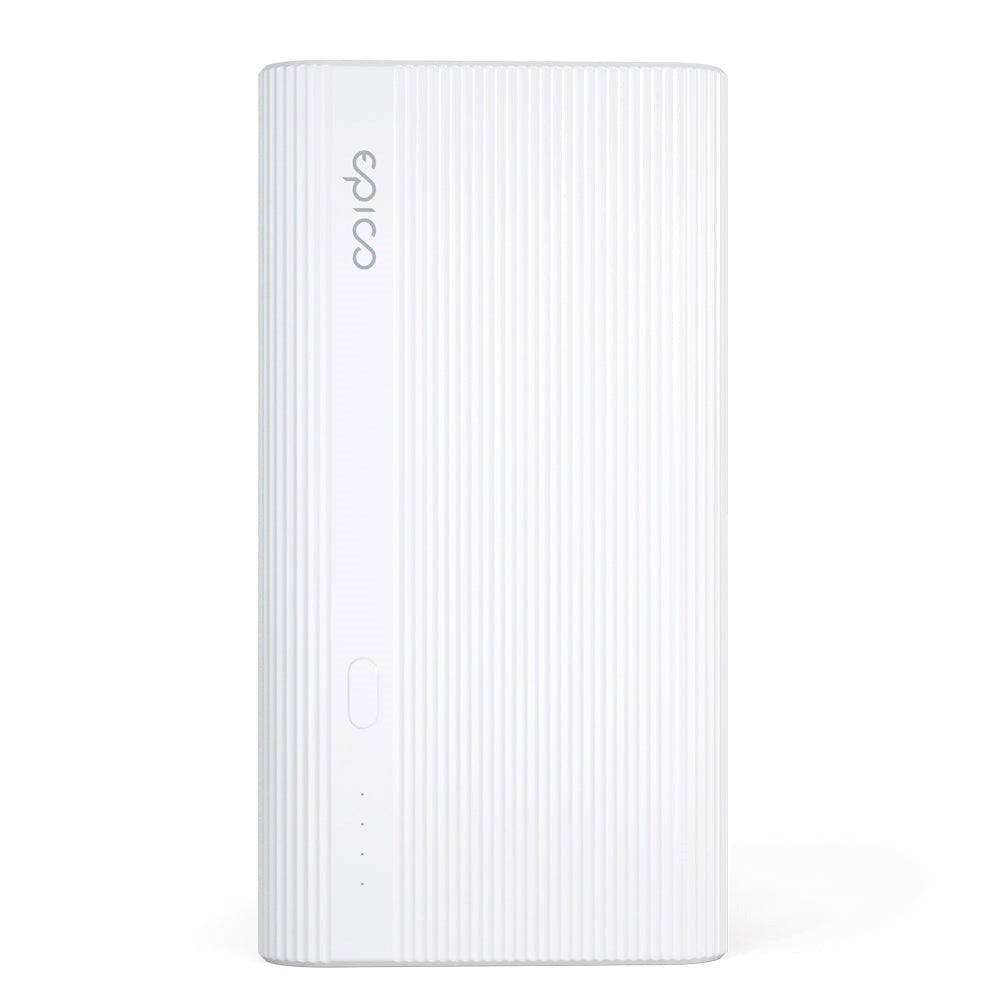 Epico Powerbank Multiport m. 2 x USB-A og 1 x USB-C - 20.100 mAh - Hvid