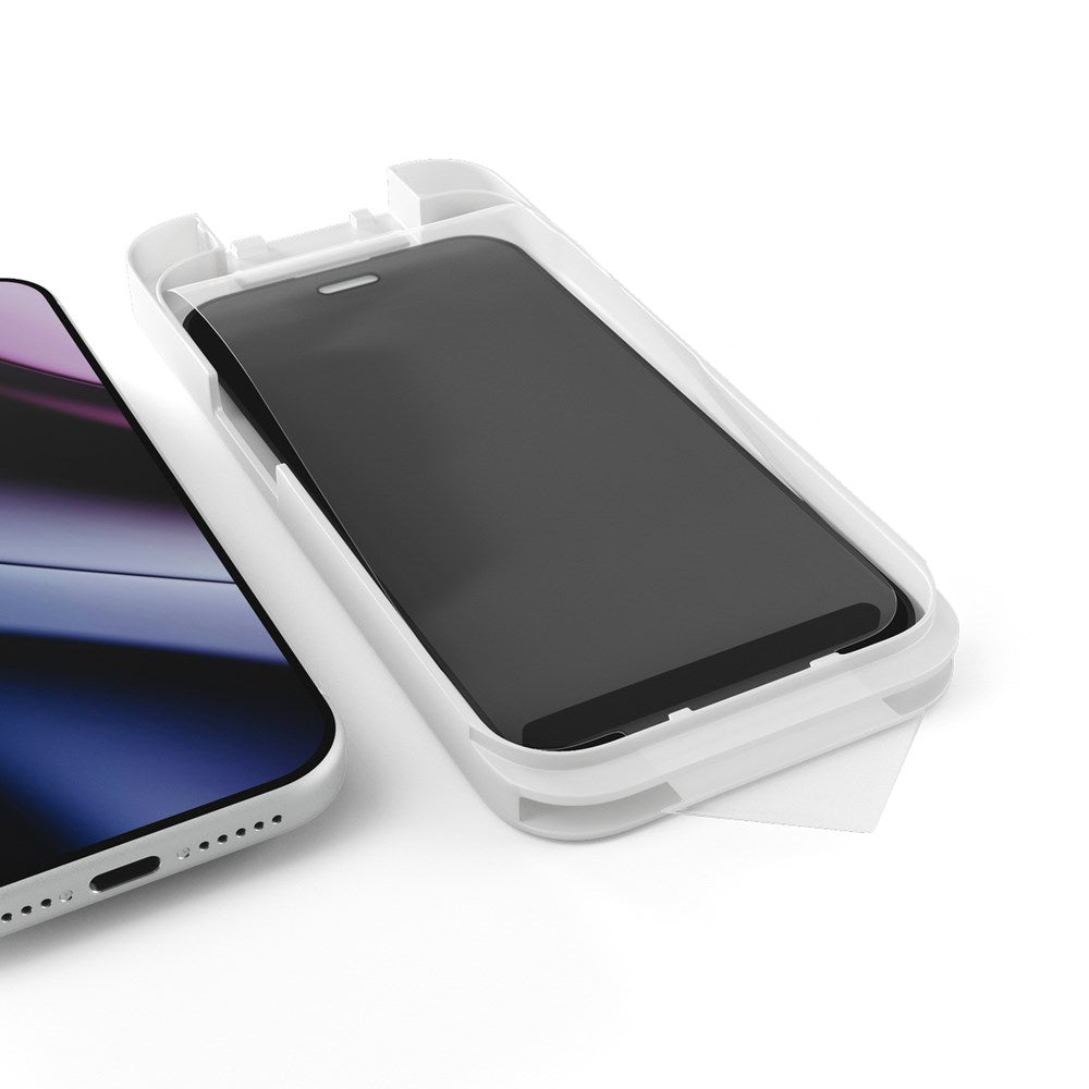 Epico iPhone 18 Pro AntiReflective Glass 3D Beskyttelsesglas med Installationsramme - Gennemsigtig