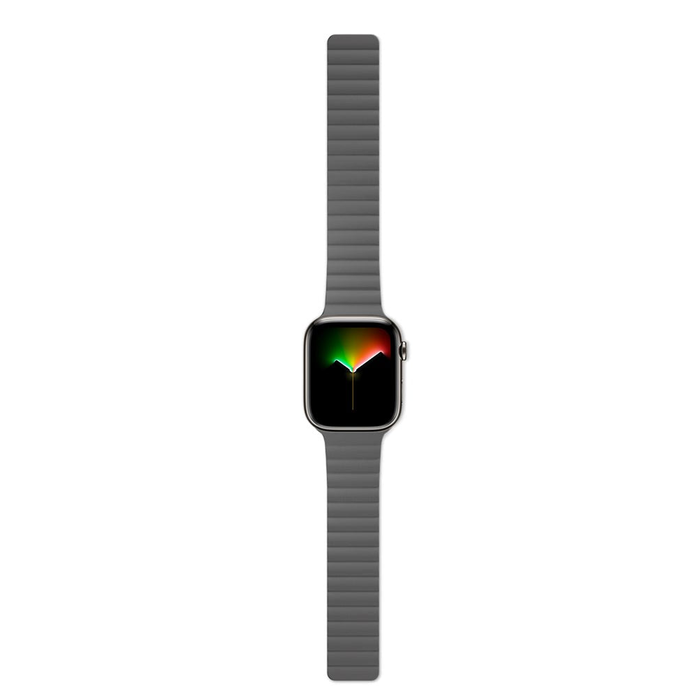 Apple Watch (38/40/SE/41/42mm) Epico Magnetisk Silikone Urrem - Grå / Grøn