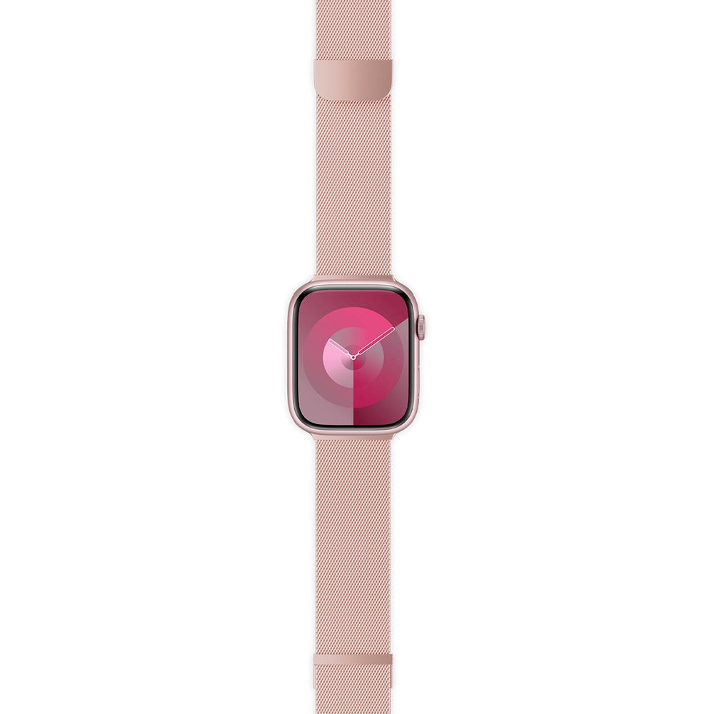 Apple Watch (38/40/SE/41/42mm) Epico Milanese+ (Plus) Rem i Rustfri Stål - Rose Gold