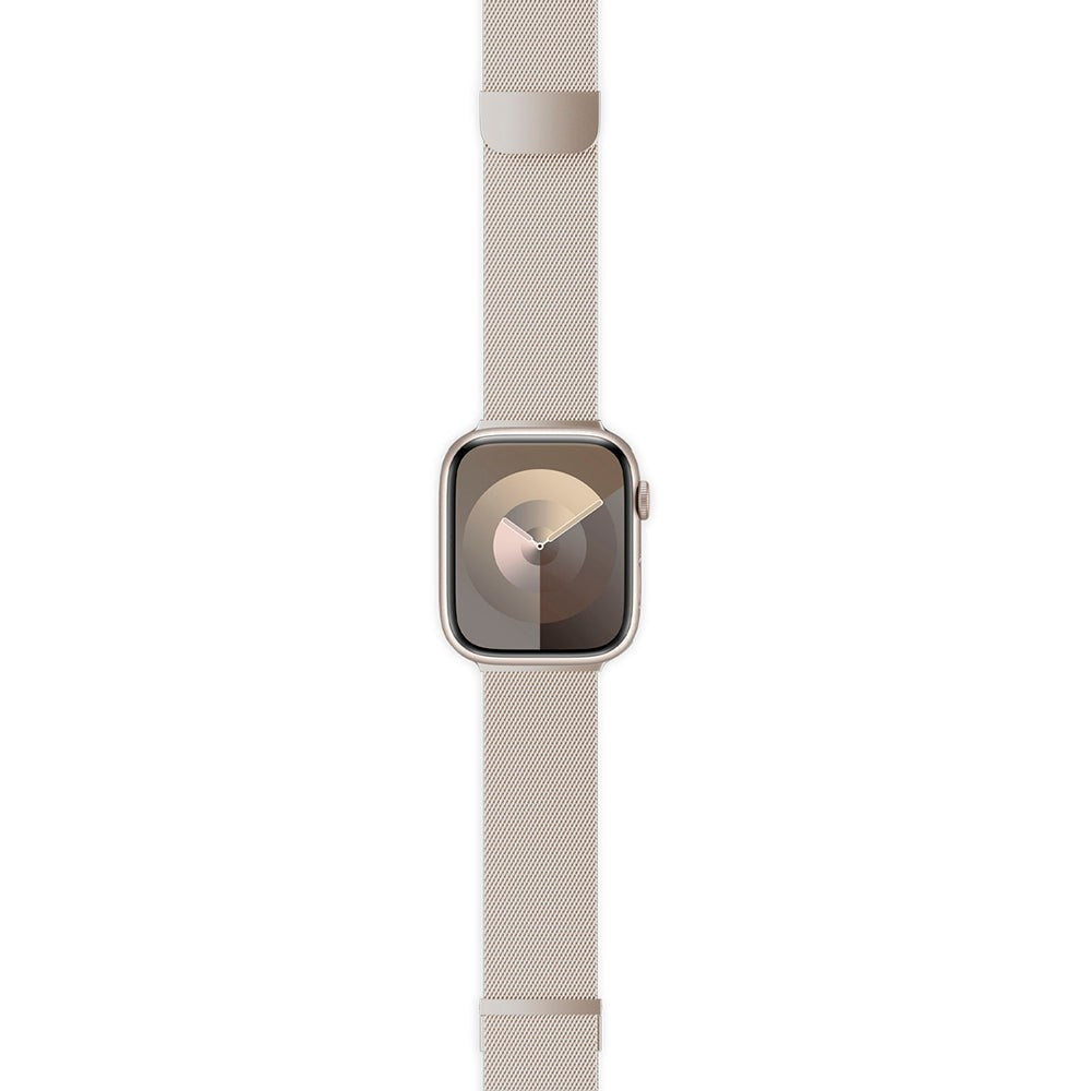 Apple Watch (38/40/SE/41/42mm) Epico Milanese+ (Plus) Rem i Rustfri Stål - Starlight