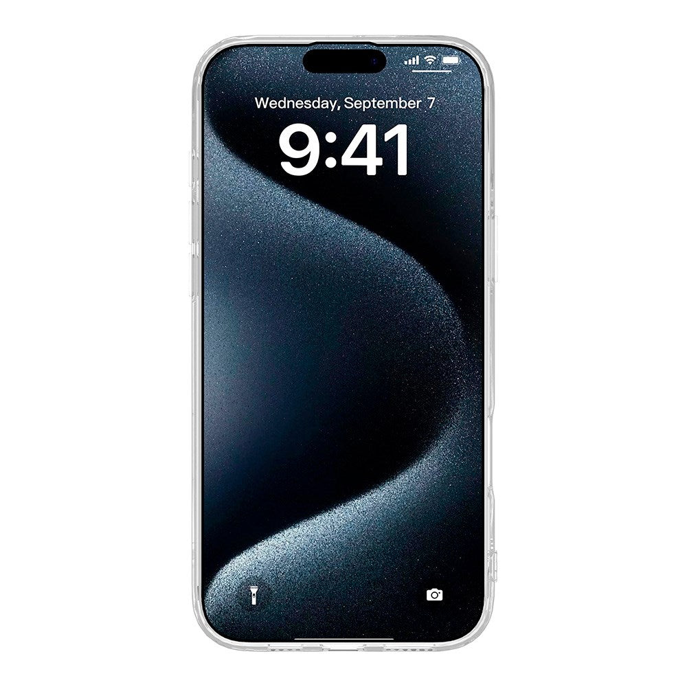 eSTUFF iPhone 16 INFINITE VIENNA Fleksibelt Plastik Bagside Cover - 100% Genbrugsplastik - Gennemsigtig