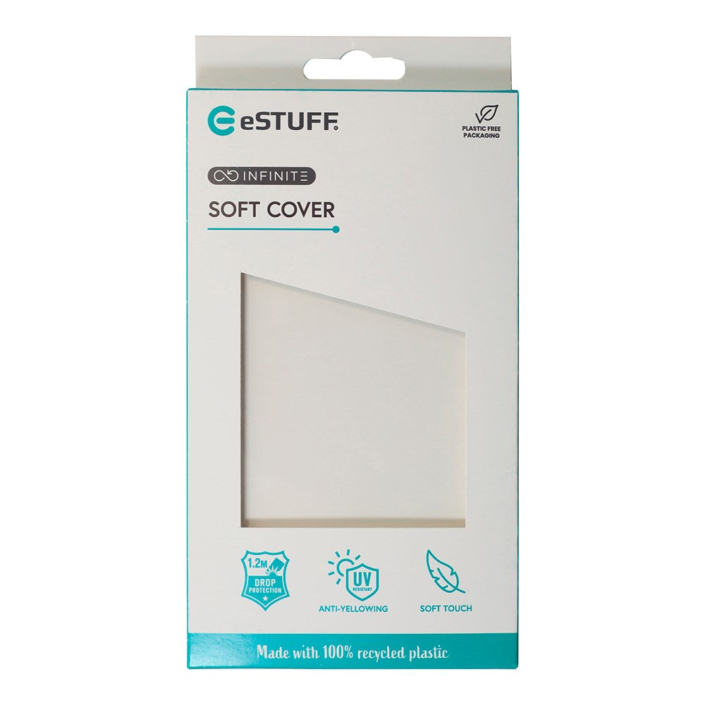 eSTUFF iPhone 16 Plus INFINITE VIENNA Fleksibelt Plastik Bagside Cover - 100% Genbrugsplastik - Gennemsigtig