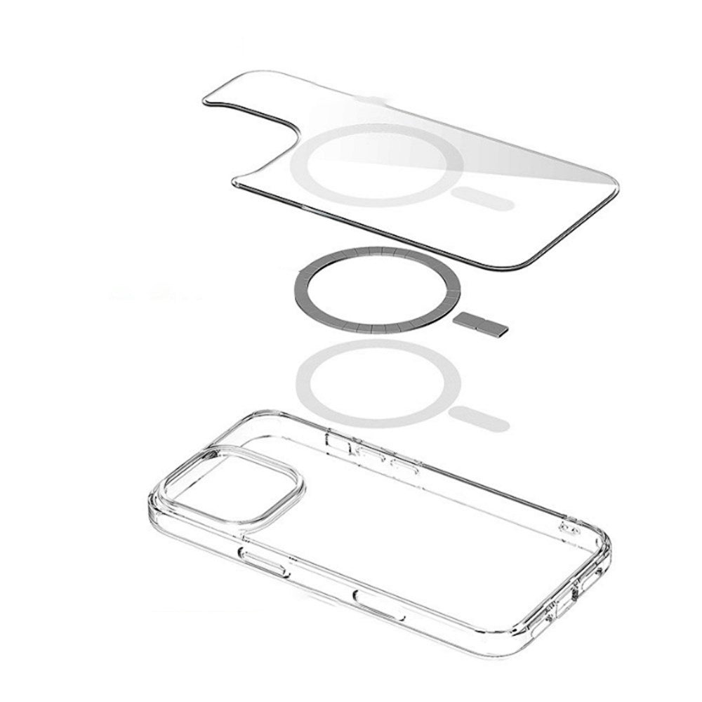 eSTUFF iPhone 16 Pro INFINITE OSLO Hybrid Plastik Bagside Cover - MagSafe Kompatibel - Gennemsigtig