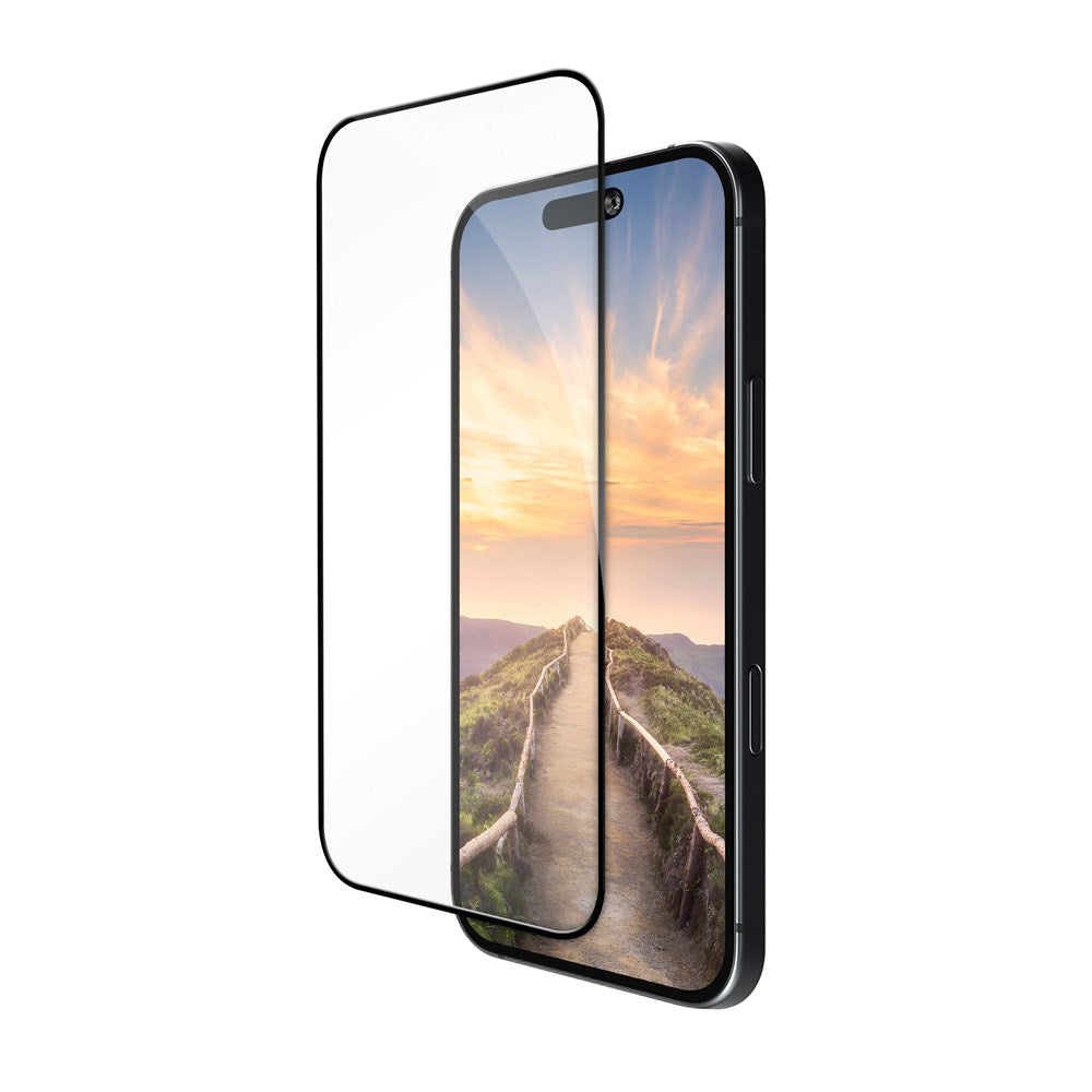 dbramante1928 iPhone 17 Pro Max Eco-Shield Skærmbeskyttelse m. Installationsramme - Sort Kant