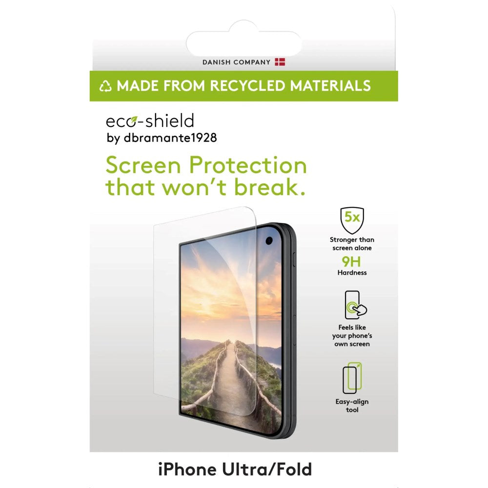 dbramante1928 iPhone Duo Eco-Shield PET Skærmbeskyttelse - Gennemsigtig