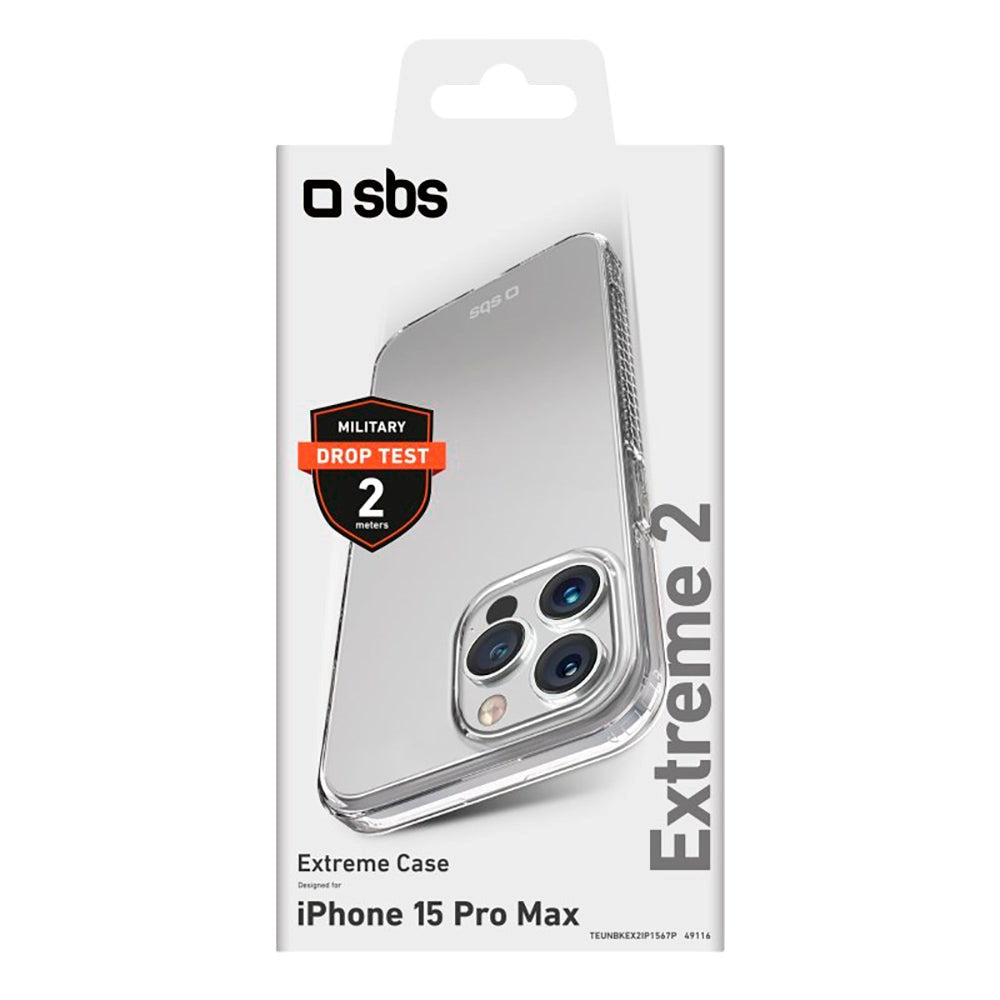 iPhone 15 Pro Max SBS Extreme X2 Cover - Gennemsigtig