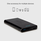 SBS Powerbank m. 2x USB-A & 1x USB-C 10W - 10.000 mAh - Sort