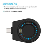 Fixed Trådløs Oplader til Garmin Smartwatch - USB-C - Sort