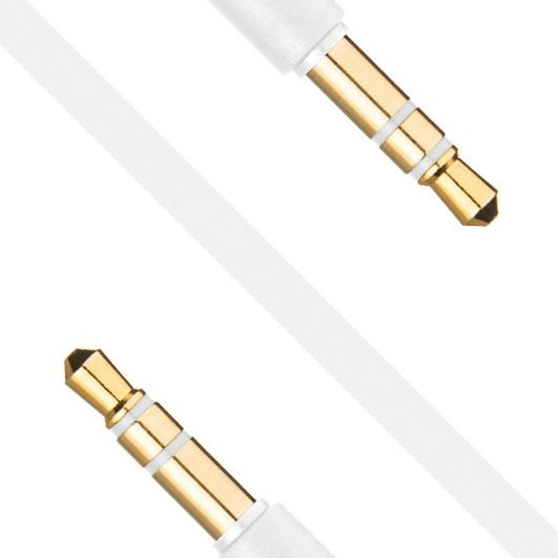Fixed Lyd Kabel - 3.5mm Minijack - 1m - Hvid