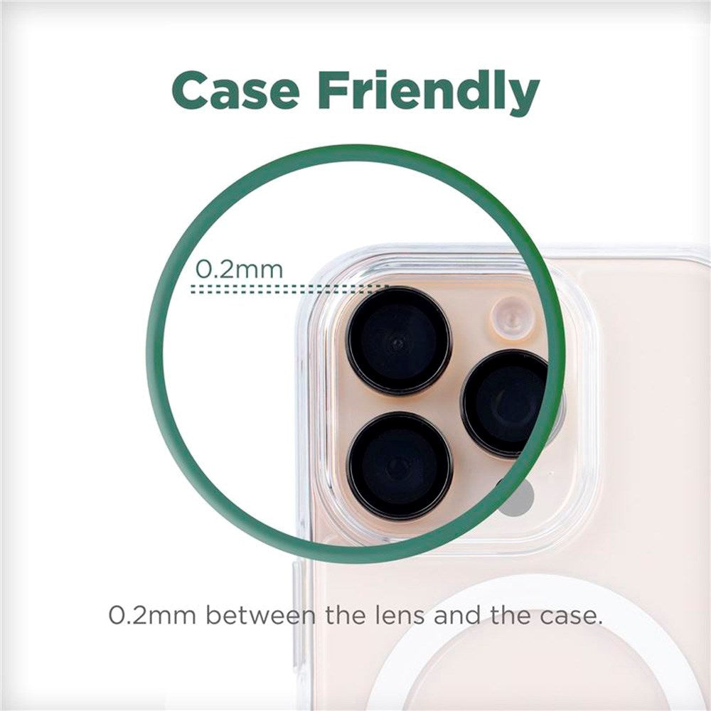 Mobile Origin Easy Lens Guard - Sort Kameralinsebeskytter - iPhone 16 Pro/16 Pro Max