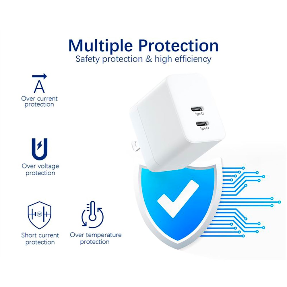 Mobile Origin 35W Super Charger GaN Vægoplader m. 2x USB-C - Sort