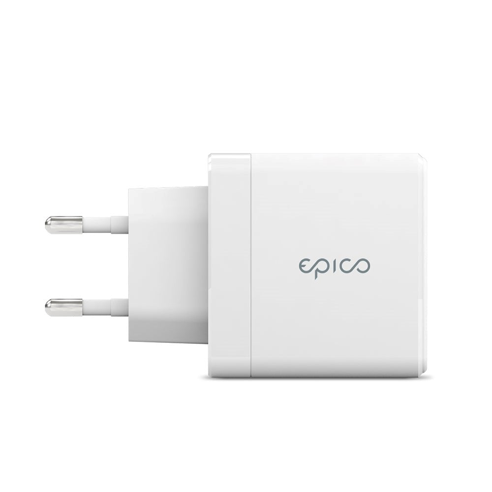 Epico Vægoplader PD 65W GaN med USB-C & USB-A - Hvid