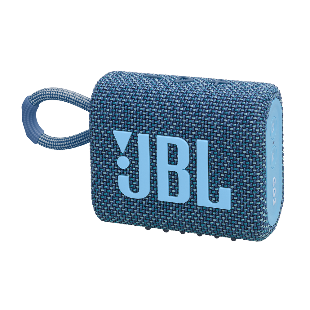 JBL Go 3 Eco Trådløs Bluetooth Højtaler m. Strop - Blå