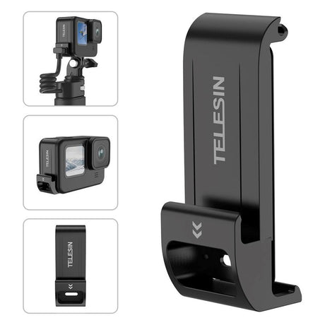 TELESIN GoPro Hero 9 / 10 / 11 / 12 Vandtæt Cover til Batteri - Sort