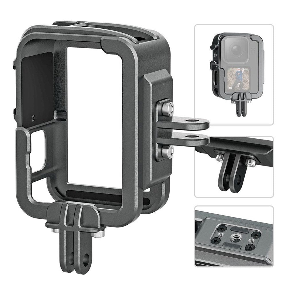 TELESIN Metal Cage Cover til GoPro Hero 9 / 10 / 11 / 12 / 13 - Grå