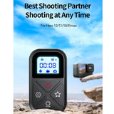 TELESIN Fjernbetjening til GoPro Hero 8 / 9 / 10 / 11 / 12 / 13 / Max eller Smartphones - Sort