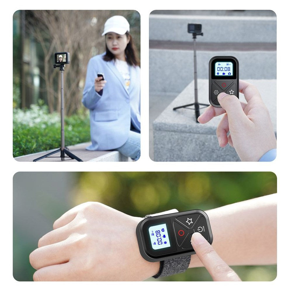 TELESIN Fjernbetjening til GoPro Hero 8 / 9 / 10 / 11 / 12 / 13 / Max eller Smartphones - Sort