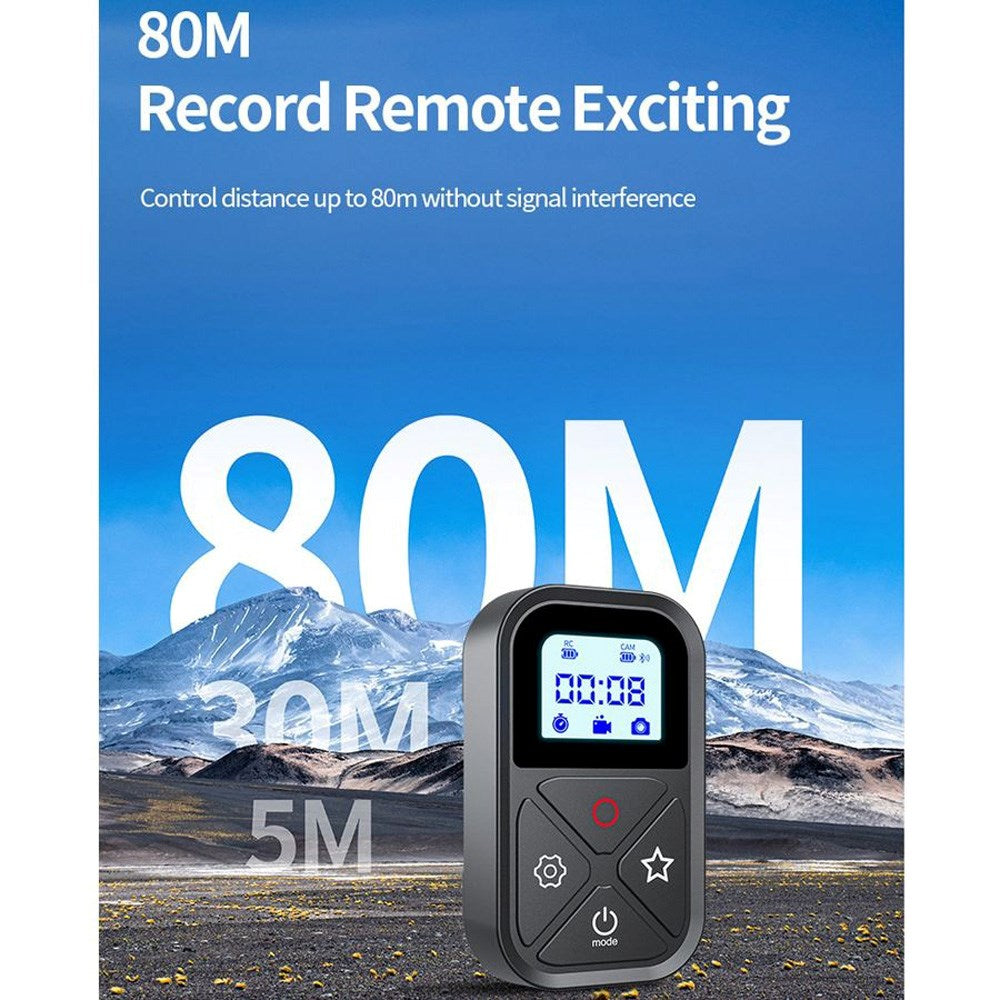 TELESIN Fjernbetjening til GoPro Hero 8 / 9 / 10 / 11 / 12 / 13 / Max eller Smartphones - Sort