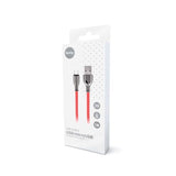 Setty - USB-A til Micro USB Kabel - 3A - 1m - Rød