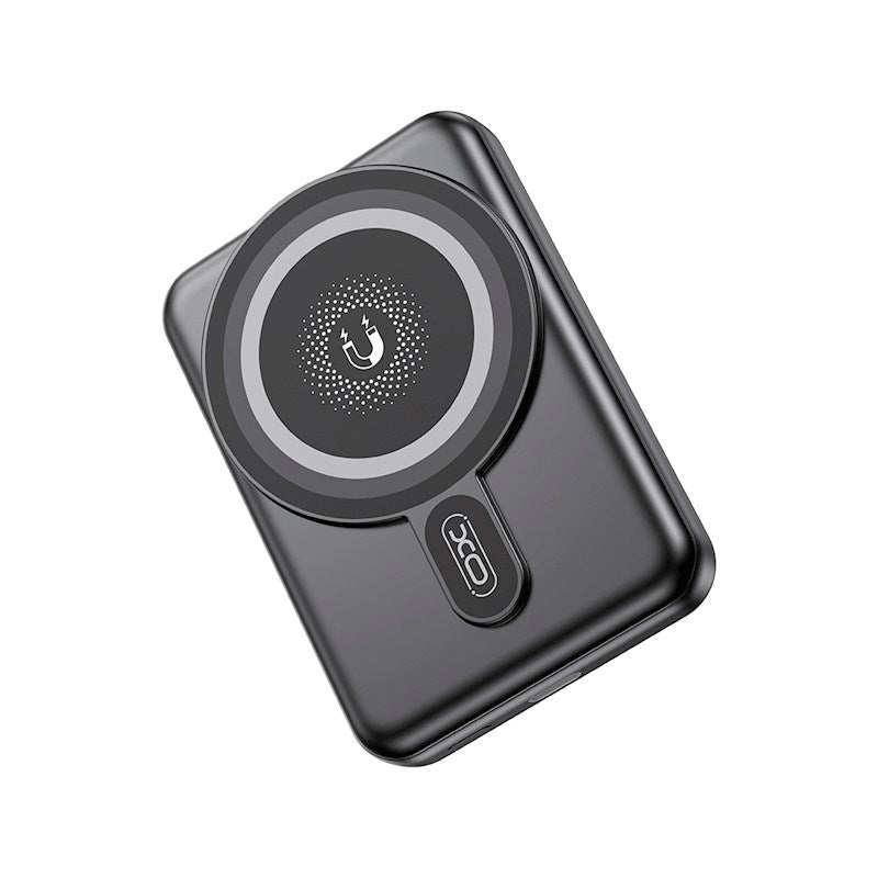 XO Magnetisk Powerbank med m. USB-C Port - 20W - 10.000mAh - Ståfunktion - Sort