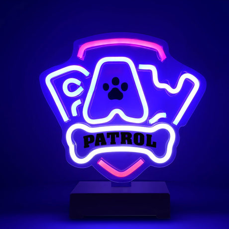 Paw Patrol Neon LED Skilt på Fod