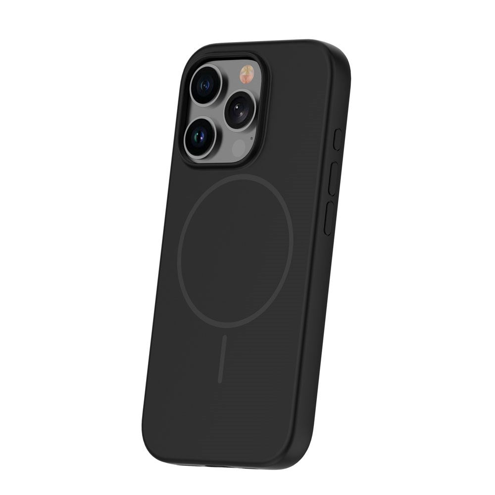 iPhone 16 Pro Silicone Thin Bagside Cover - MagSafe Kompatibel - Sort