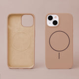 iPhone 16 Silicone Thin Bagside Cover - MagSafe Kompatibel - Brun