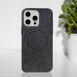iPhone 15 Glitter Thin Mobil Cover - MagSafe Kompatibel - Sort