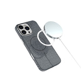 iPhone 15 Glitter Thin Mobil Cover - MagSafe Kompatibel - Sort