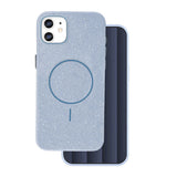 iPhone 11 Glitter Thin Mobil Cover - MagSafe Kompatibel - Lyseblå