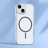 iPhone 17 TFO Anti-Shock Thin Bagside Cover - MagSafe Kompatibel - Gennemsigtig / Sort