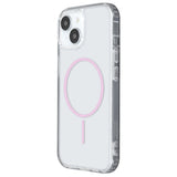 iPhone 17 TFO Anti-Shock Thin Bagside Cover - MagSafe Kompatibel - Gennemsigtig / Lyserød