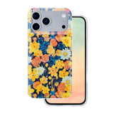 iPhone 17 Pro TFO Glow Glam Bagside Cover - Orange / Blomster