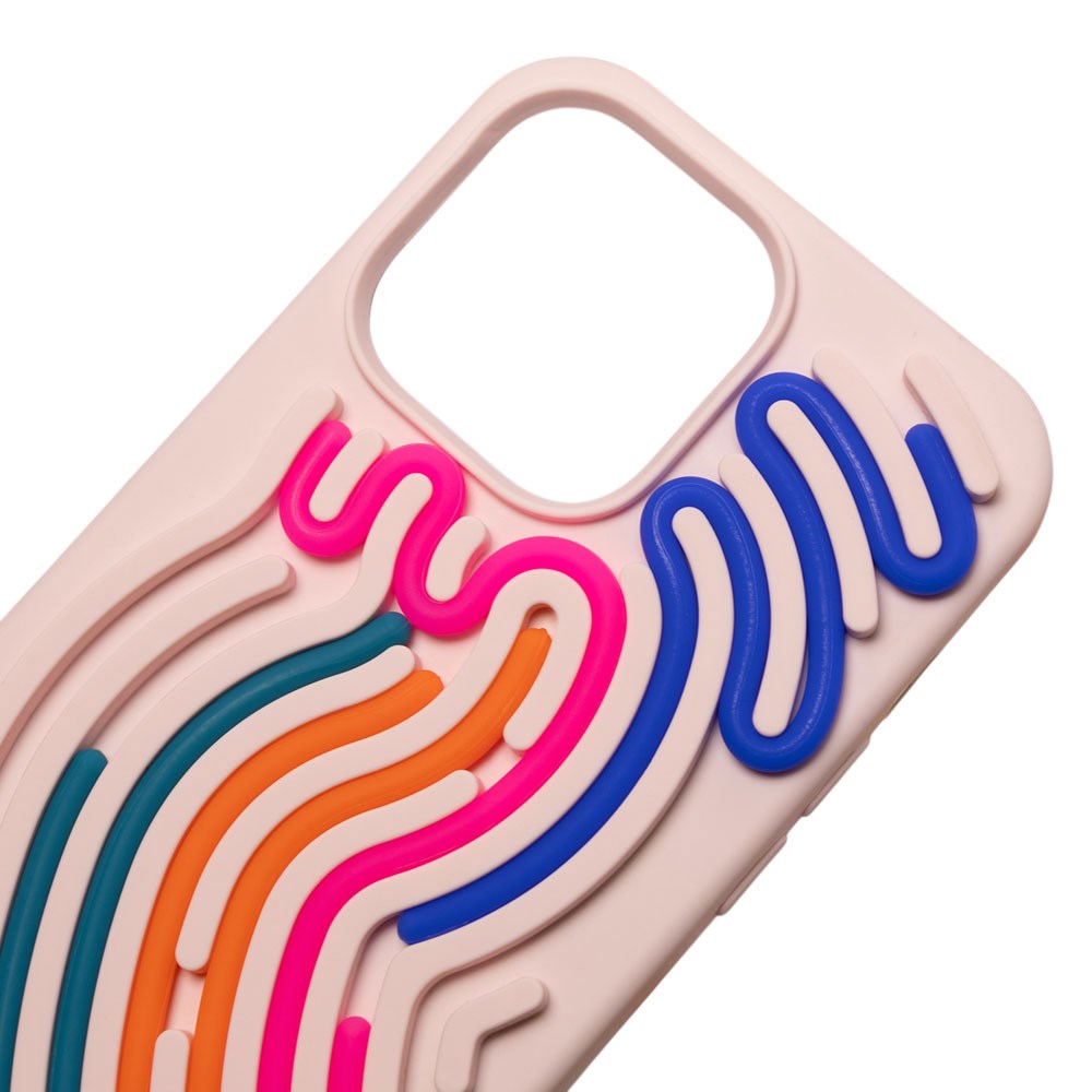 iPhone 17 Pro TFO DIY Snake Silikone Bagside Cover - Lyserød
