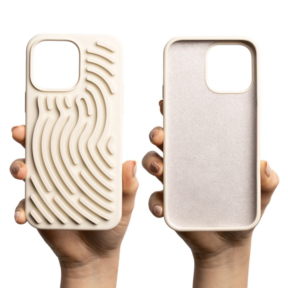 iPhone 16 Pro Max TFO DIY Snake Silikone Bagside Cover - Beige