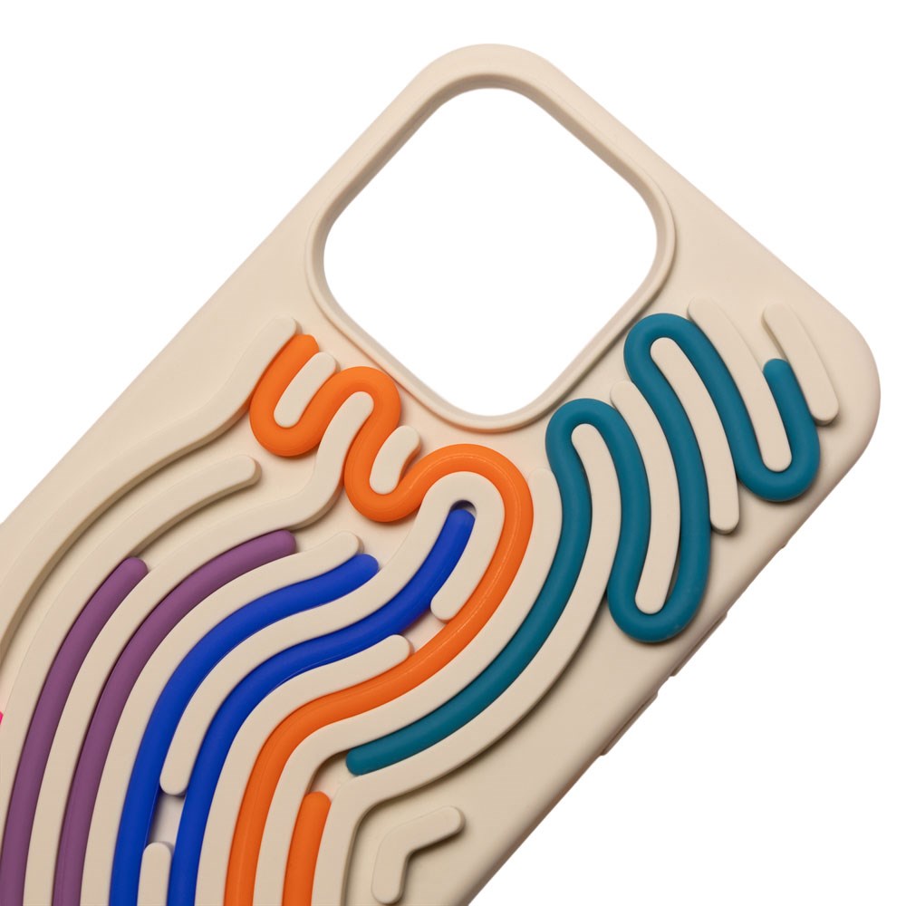 iPhone 16 Pro Max TFO DIY Snake Silikone Bagside Cover - Beige