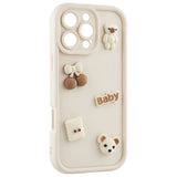 iPhone 17 Pro TFO Ultra Trendy 3D Bagside Cover - Beige Bear