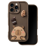 iPhone 17 TFO Ultra Trendy 3D Bagside Cover - Brown Capybara